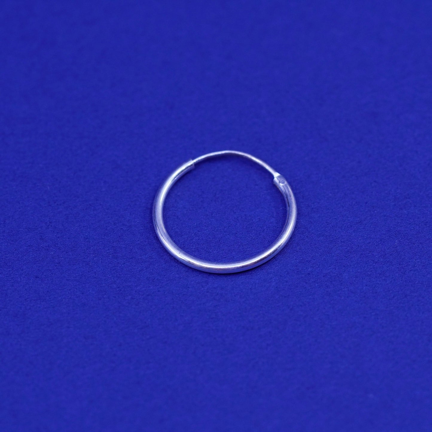 0.5”, vintage Sterling silver handmade hoop earrings, fine 925 huggie