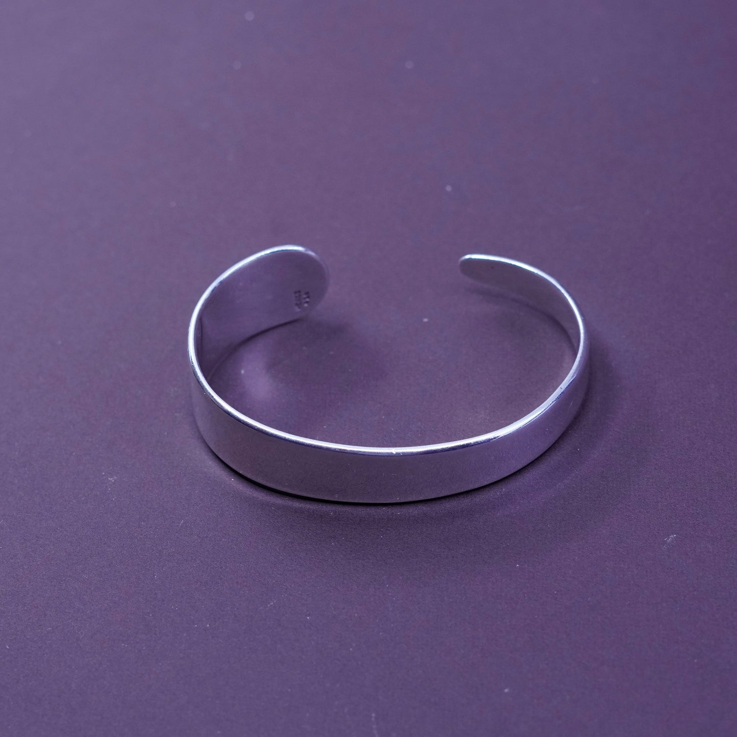 7.25”, Vintage Mexico Sterling silver handmade bracelet, 925 cuff