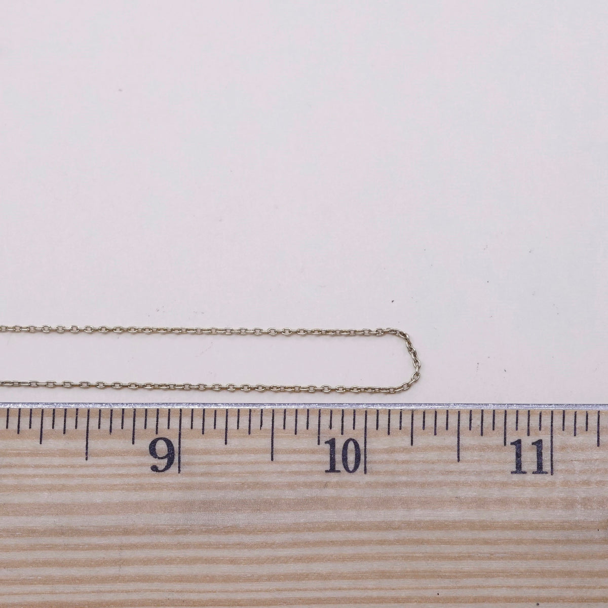 20”, 1mm, Vintage vermeil gold over sterling silver circle chain