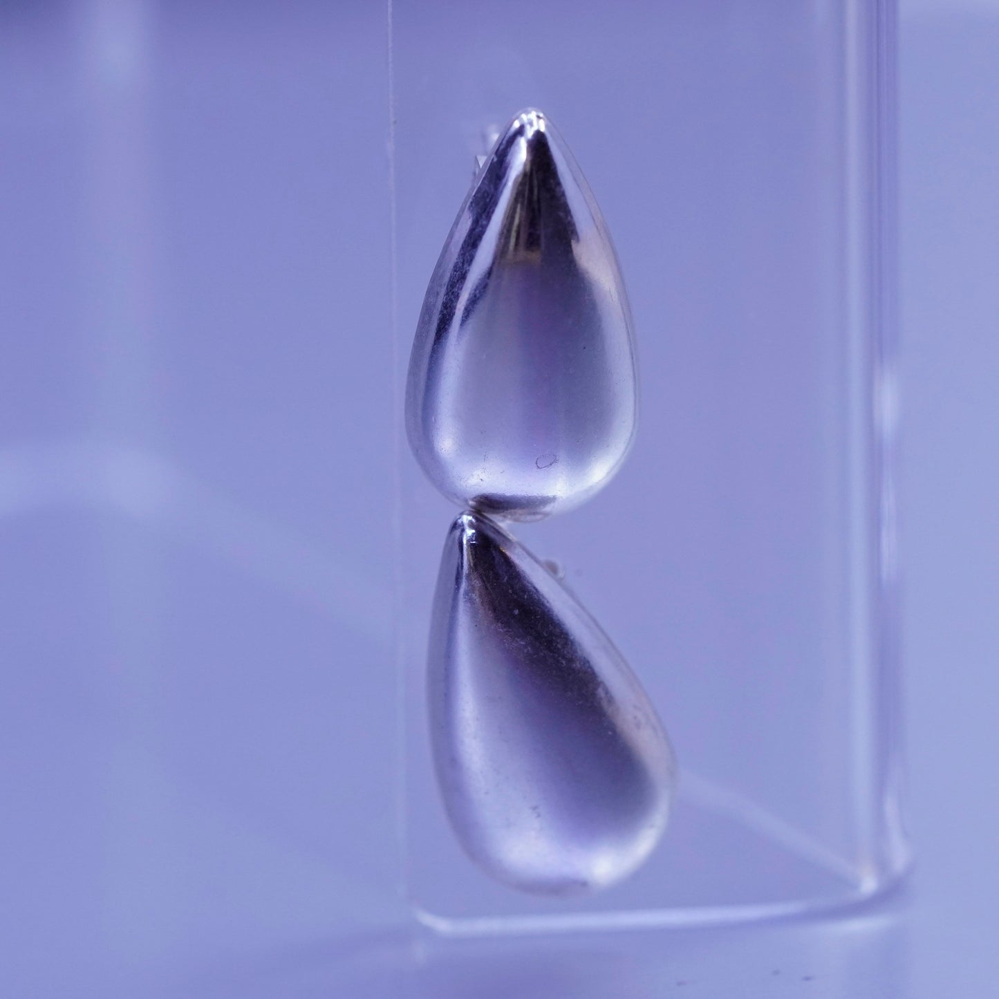 0.75”, Vintage Sterling 925 silver handmade earrings, teardrop studs