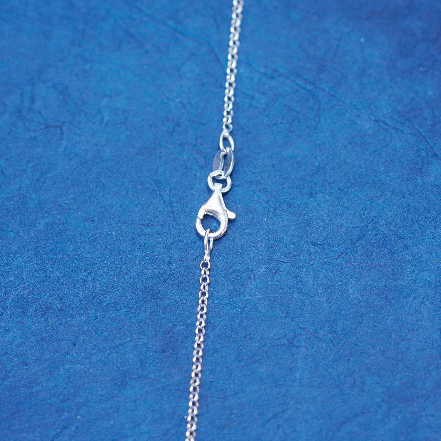 18”, 1mm, vintage Sterling silver necklace, 925 circle chain