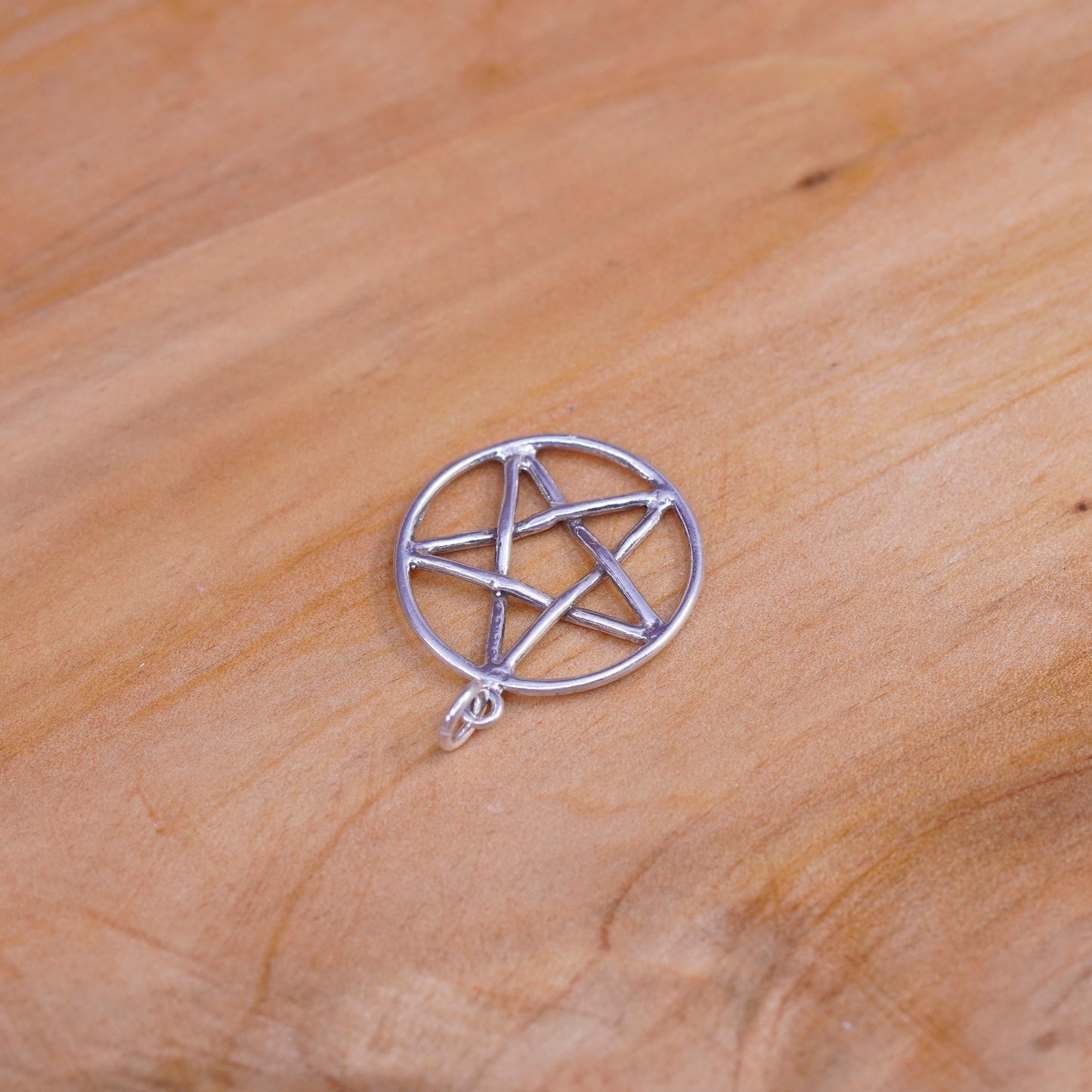 Vintage Sterling silver handmade pendant, 925 star charm
