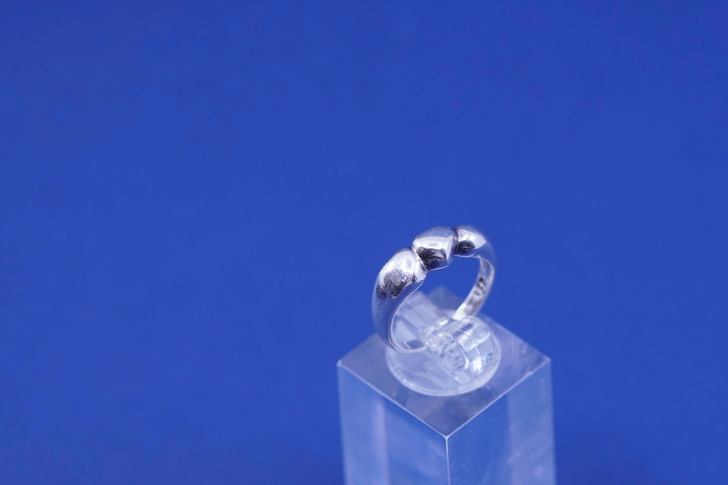 Size 6, vintage sterling silver handmade ring, 925 heart band