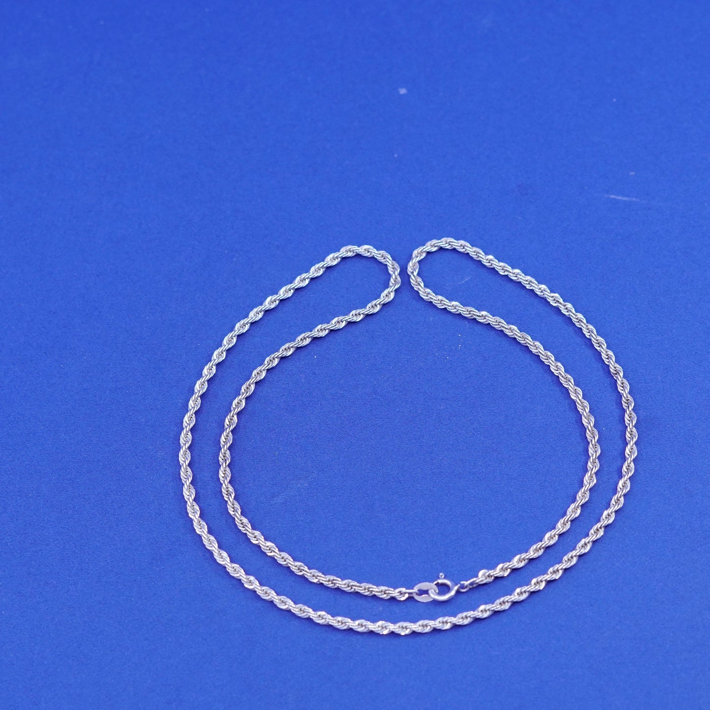 20”, 2mm, vintage Sterling silver handmade necklace, 925 French rope chain