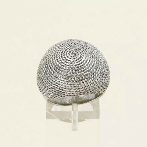 Size 7, Vtg Sterling Silver Handmade Ring 925 Silver Band w/ Rope Texture