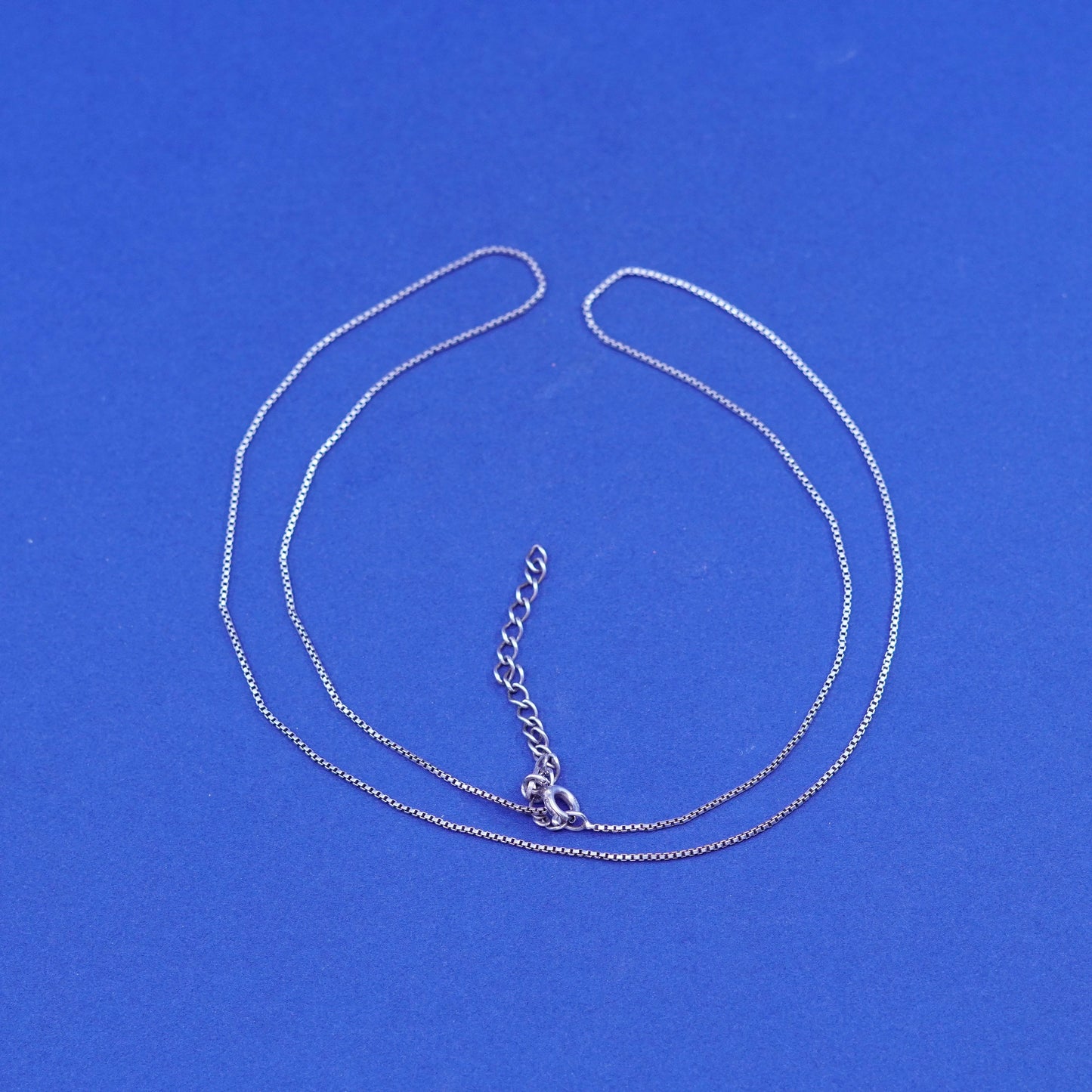 20+2”, 1mm, vintage Sterling silver necklace, 925 box chain