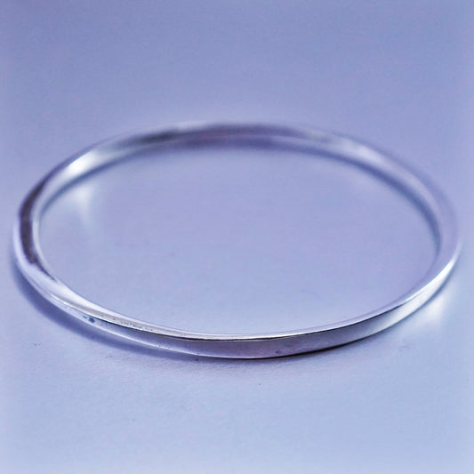 8.25”, Vintage Sterling 925 silver handmade bracelet, hammered bangle