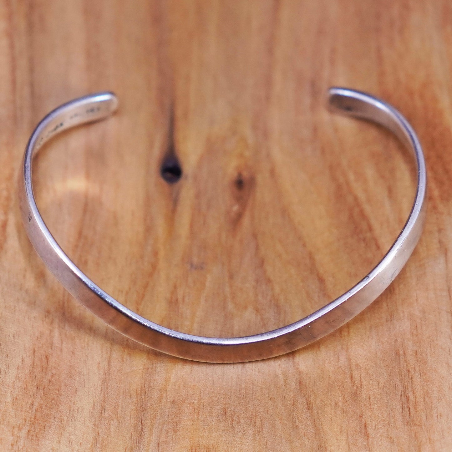 6”, antique Southwestern sterling silver handmade bracelet, stackable 925 cuff