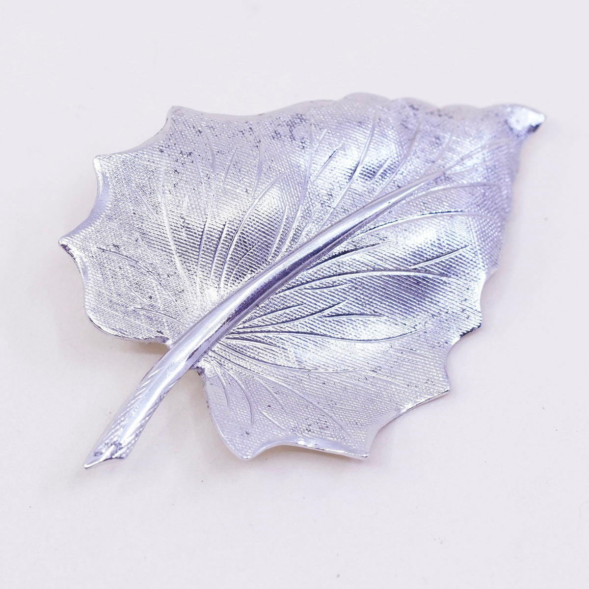 Vintage Beau Sterling silver handmade brooch, 925 grape leaf pin