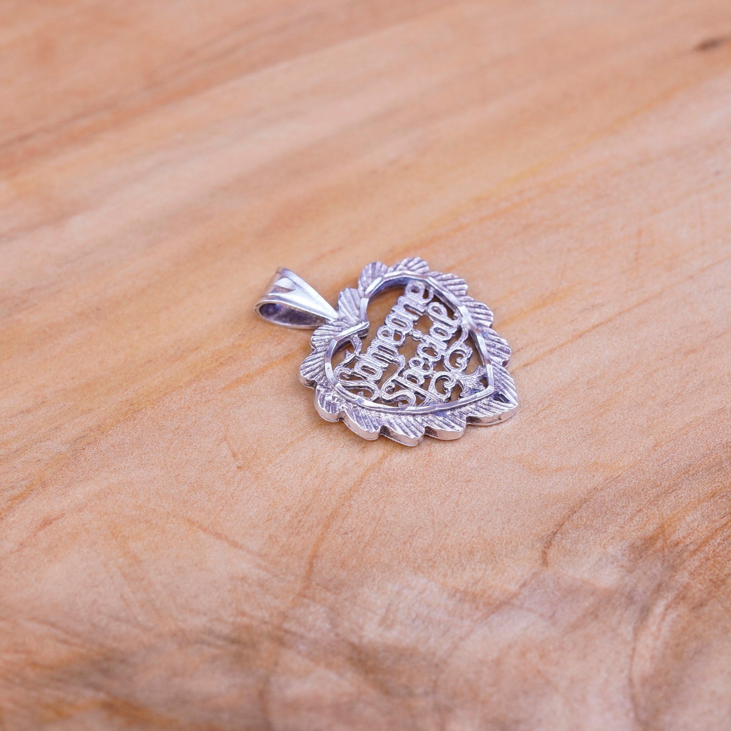Vintage Sterling silver handmade pendant, 925 heart “someone special”