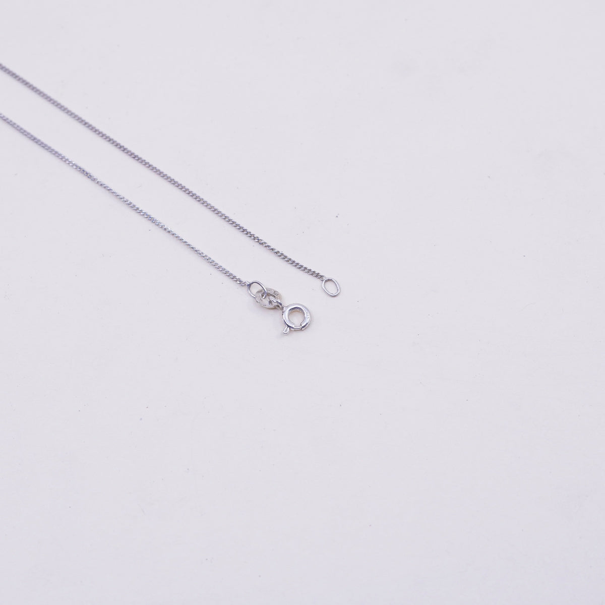 18”, 1mm, italy sterling silver handmade necklace, 925 curb chain