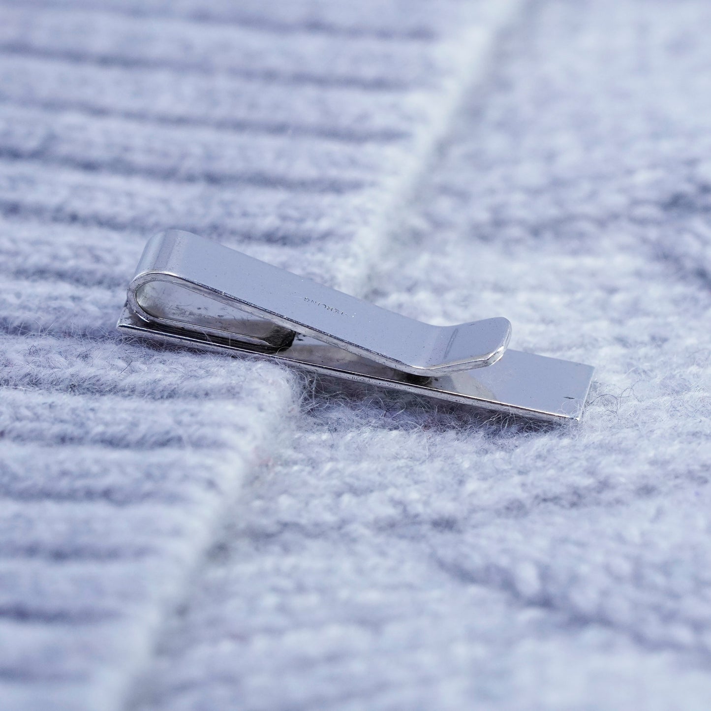 Vintage Sterling 925 silver textured tie clip