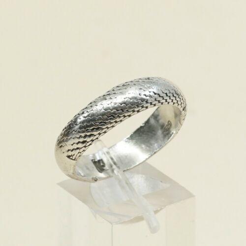 Size 11, hopi Sterling Silver Handmade Ring 925 Band Embossed