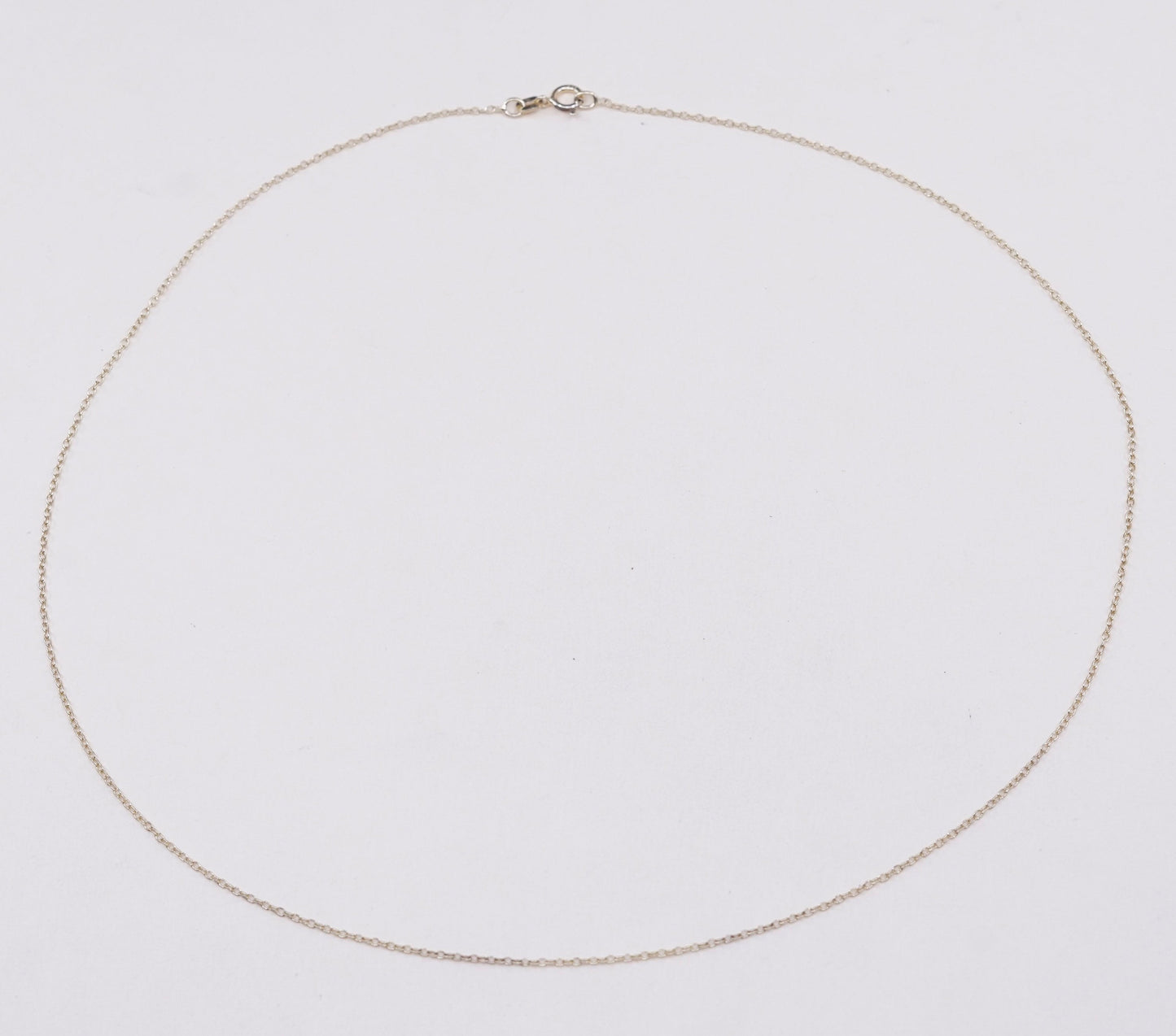 18”, 1mm, vintage vermeil gold over Sterling silver necklace, 925 circle chain