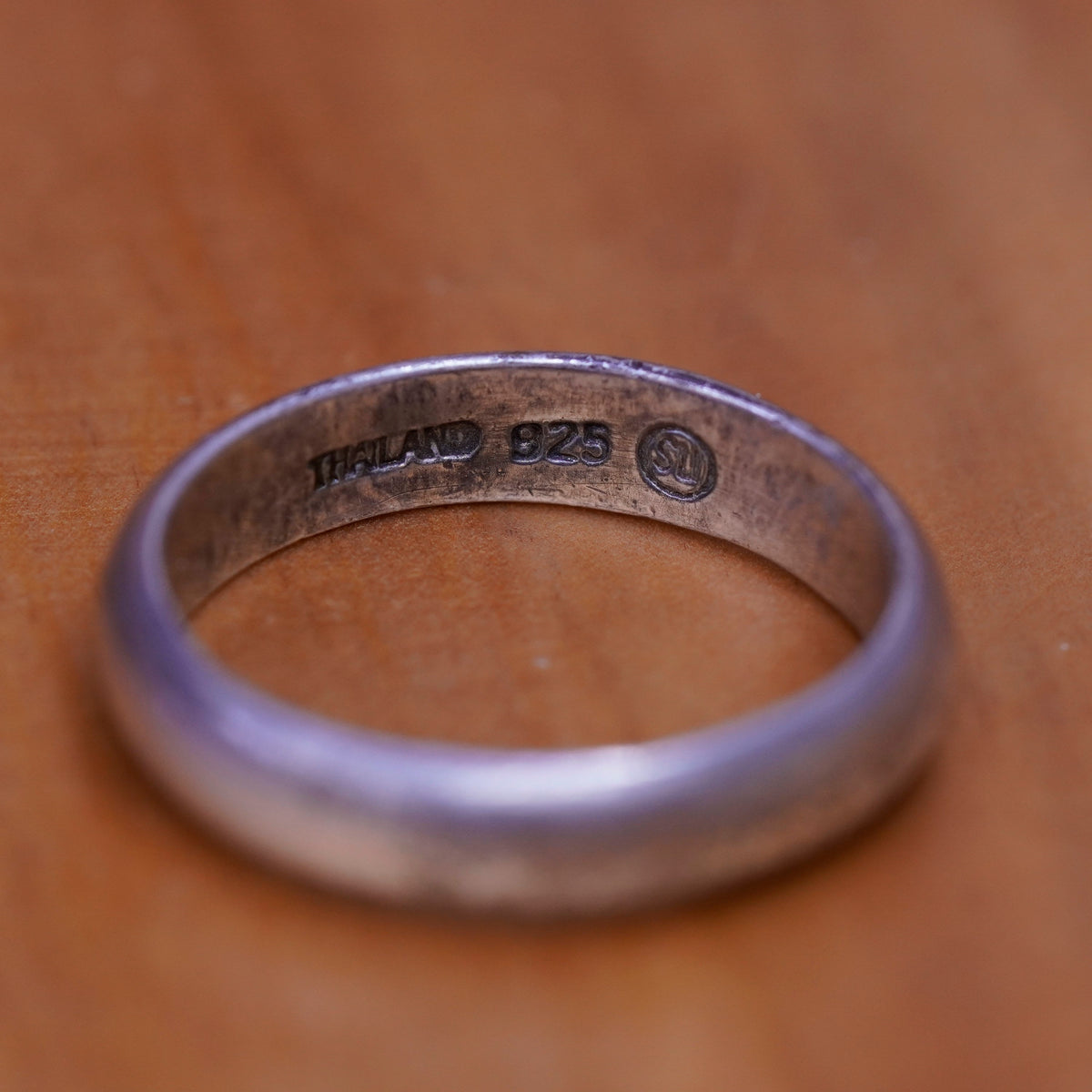 Size 9, vintage sterling silver handmade ring, 925 wedding band