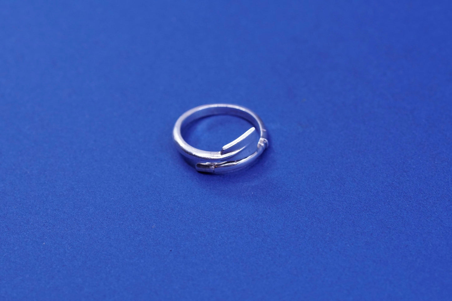 Size 7, Sterling silver handmade shelve wrapped ring, modern 925 statement ring