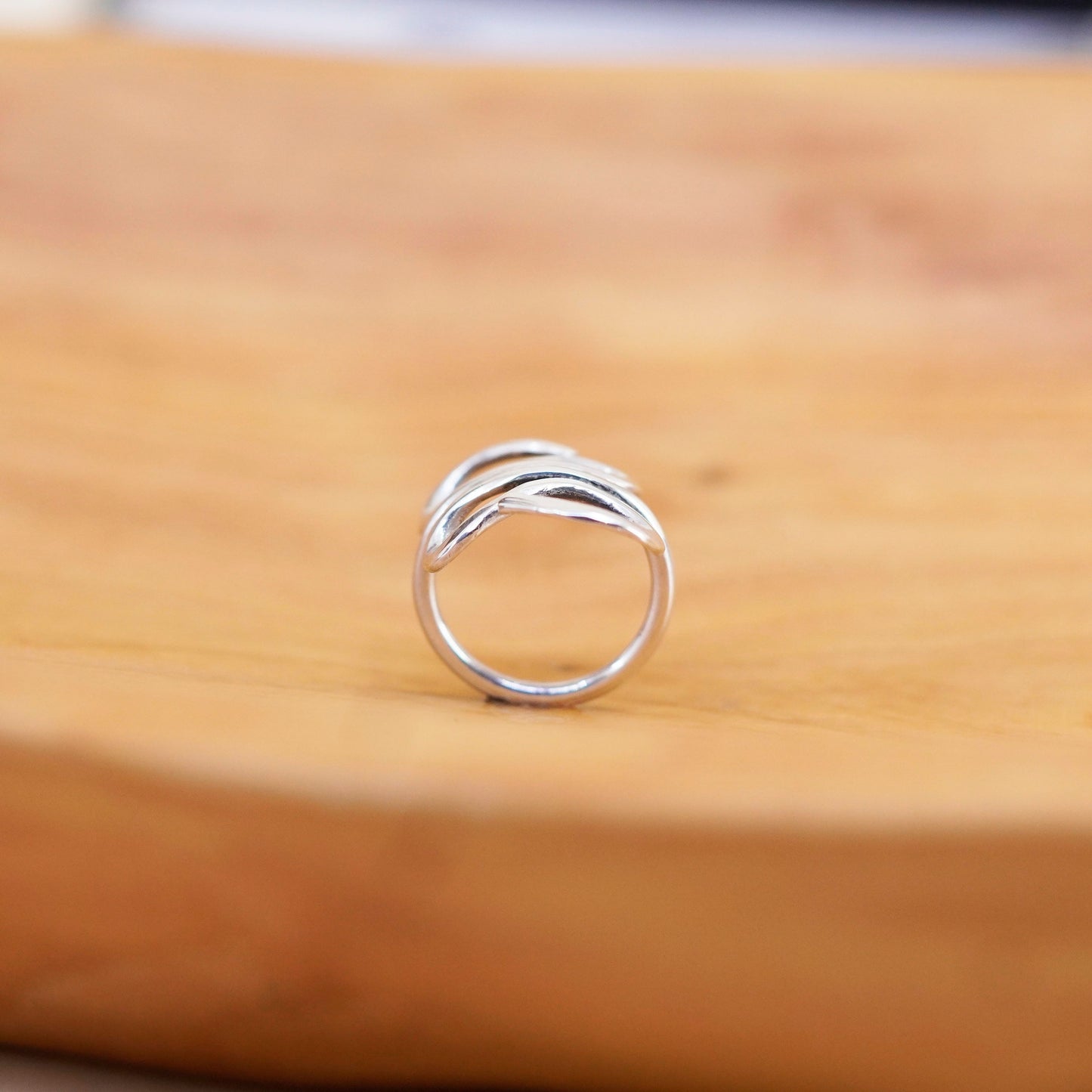 Size 6, vintage Sterling silver handmade ring, southwestern 925 swirl band