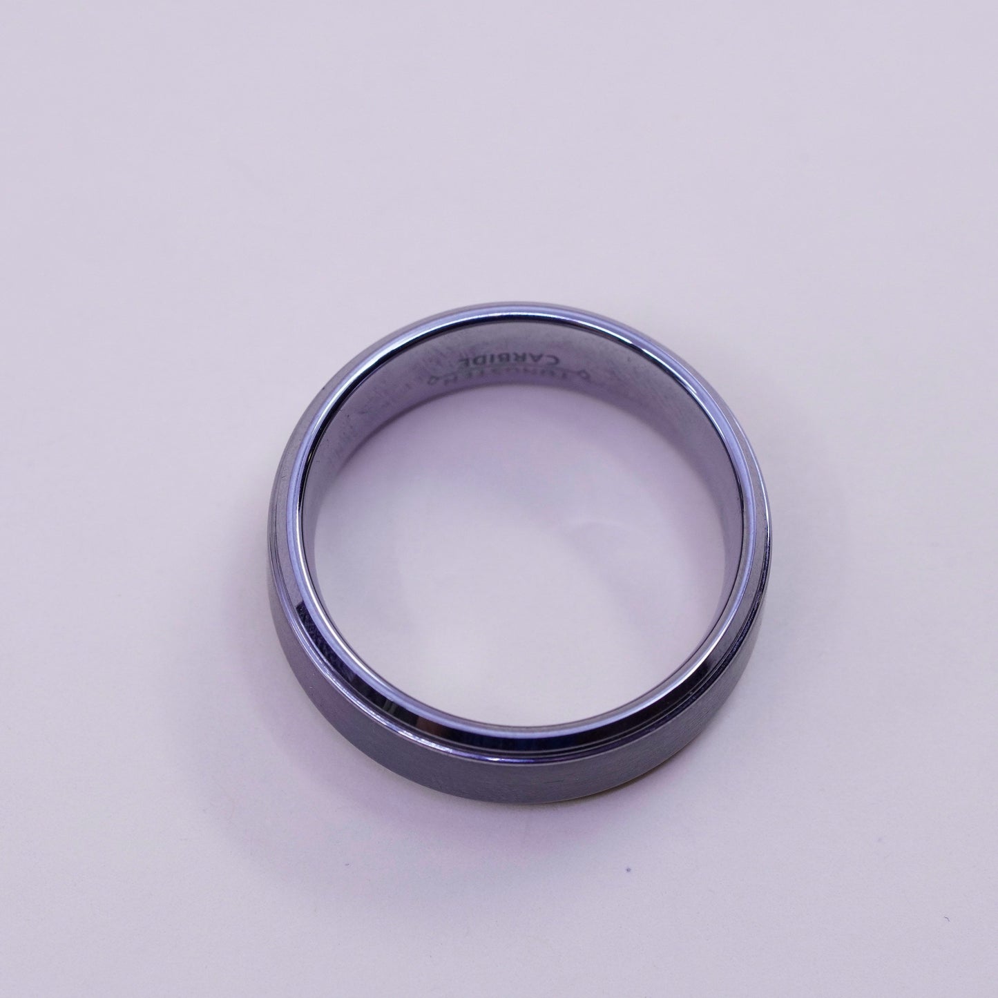 Size 12, Vintage tungsten carbide ring, men’s band, stamped tungsten carbide