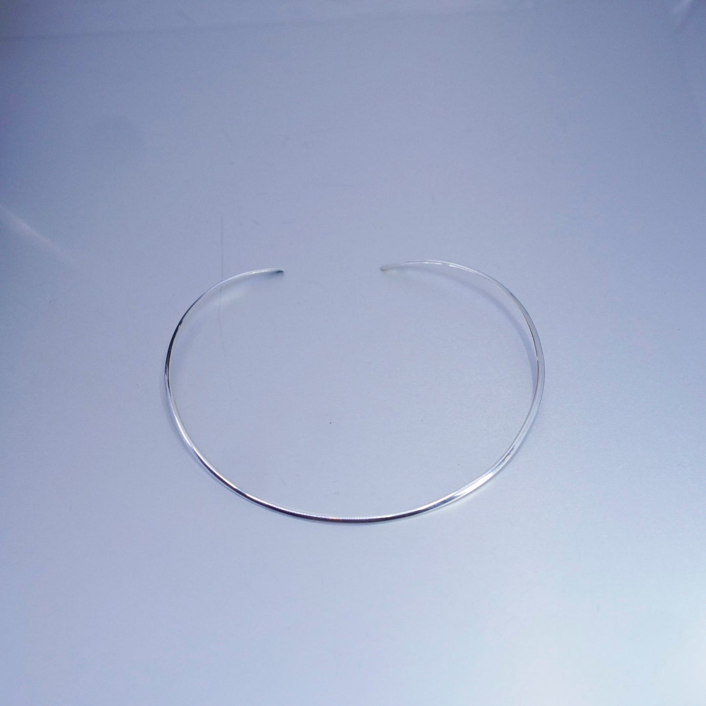 12”, vintage Sterling 925 silver handmade choker collar necklace