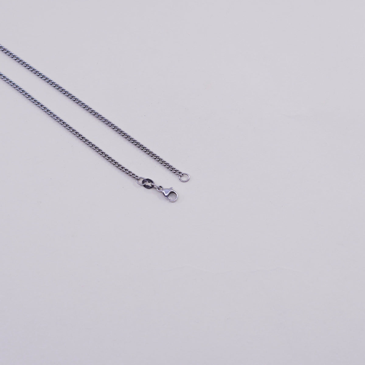 16” 2mm, vintage James Avery sterling silver necklace, 925 curb rope chain