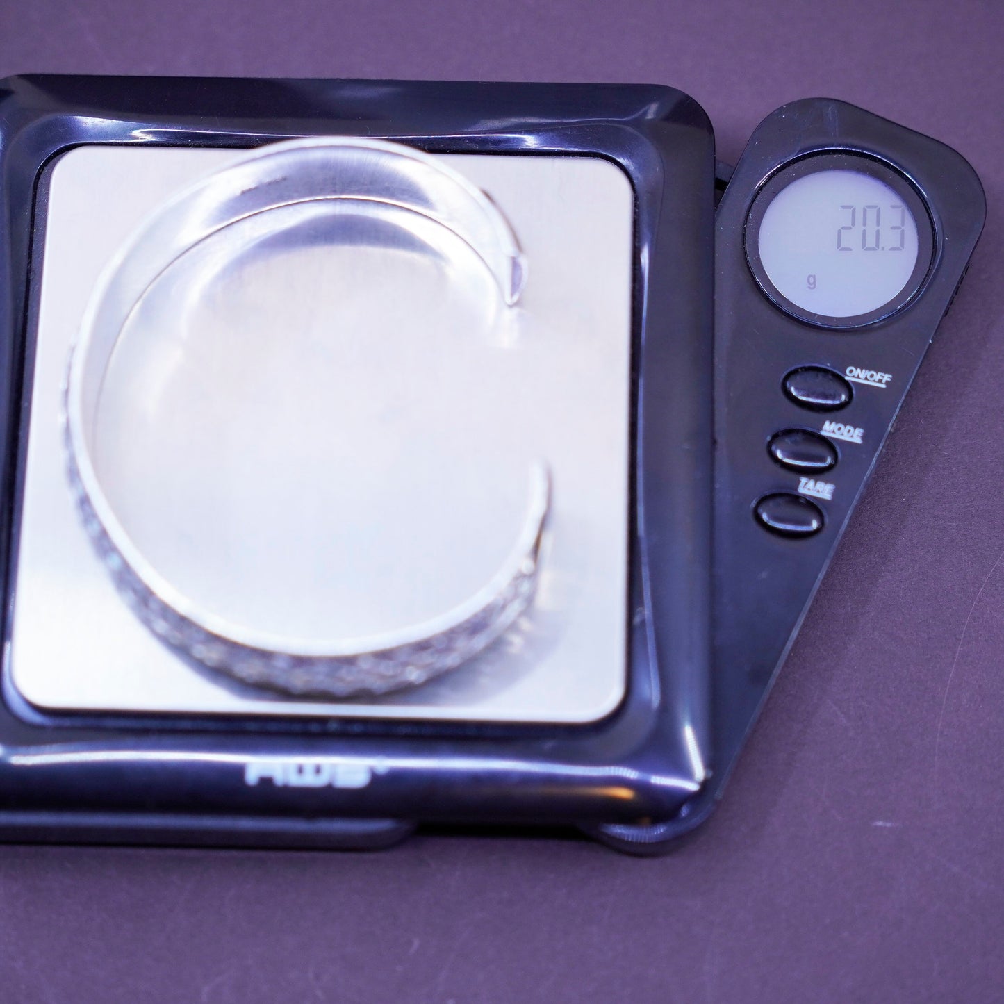 6.75”, Vintage Sterling silver handmade bracelet, 925 braided woven cable cuff