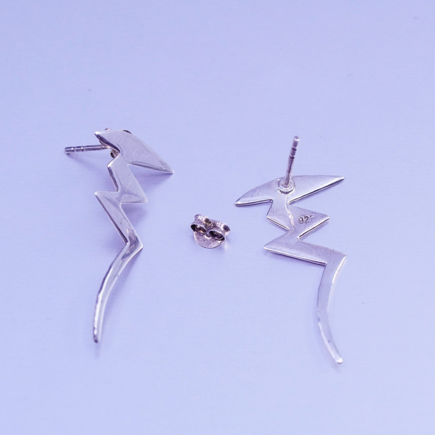 vintage Sterling silver handmade earrings, Mexico 925 tornado studs