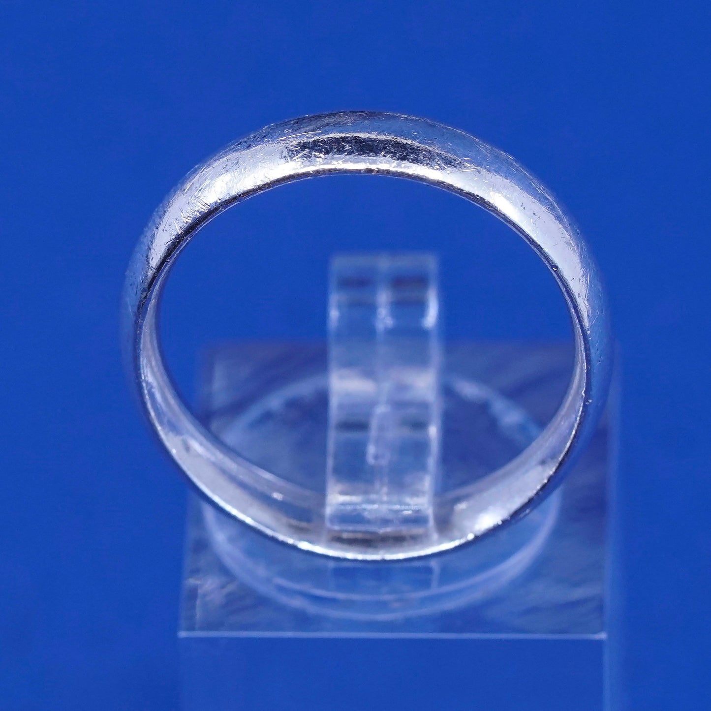 Size 7.75, vintage Sterling silver handmade ring, 925 wedding band