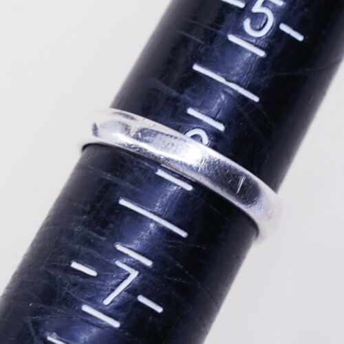 Sz 6 Vtg Native American Navajo Handmade Sterling 925 Silver W/ Turquoise Ring