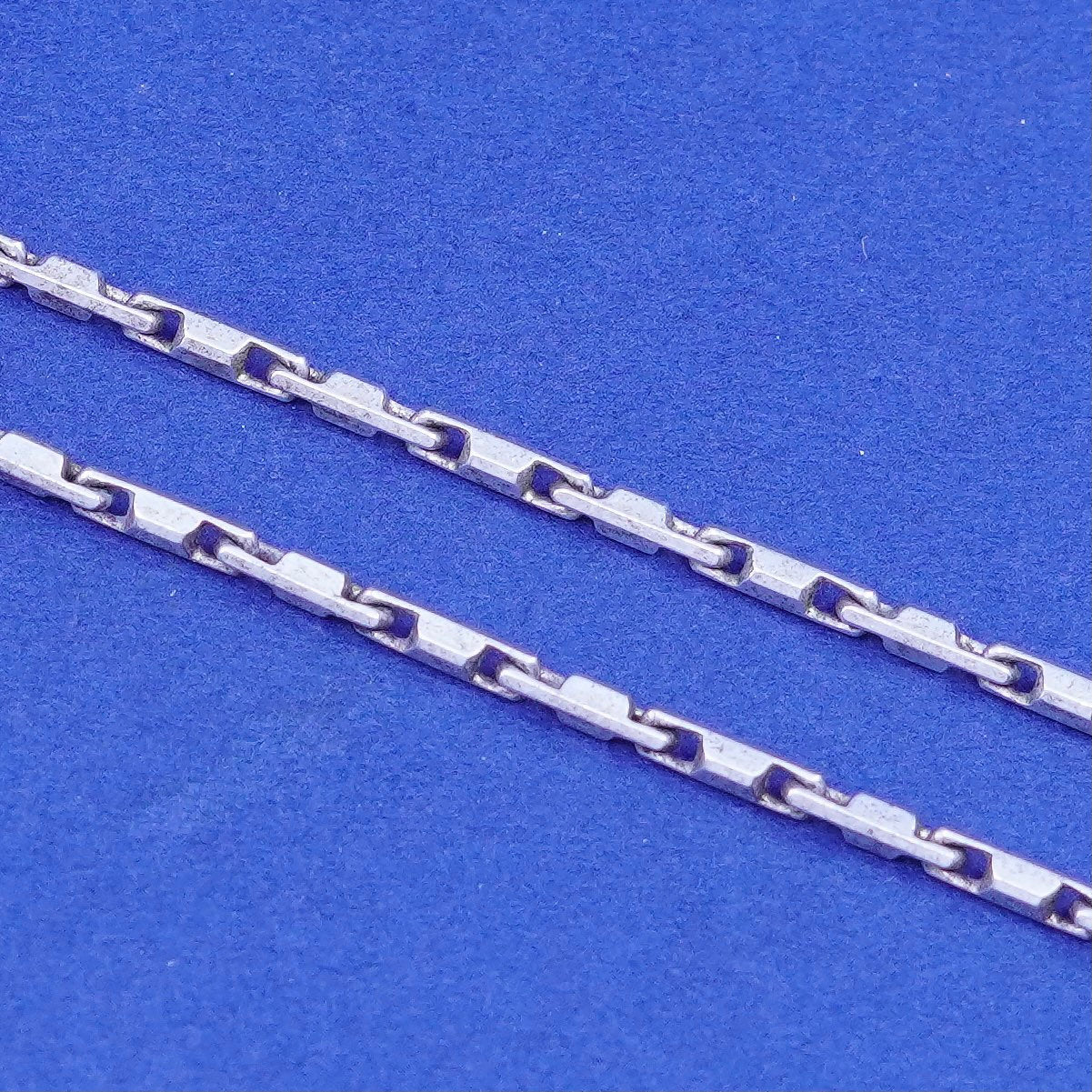 16”, 2mm, vintage Sterling silver handmade necklace, 925 bar chain