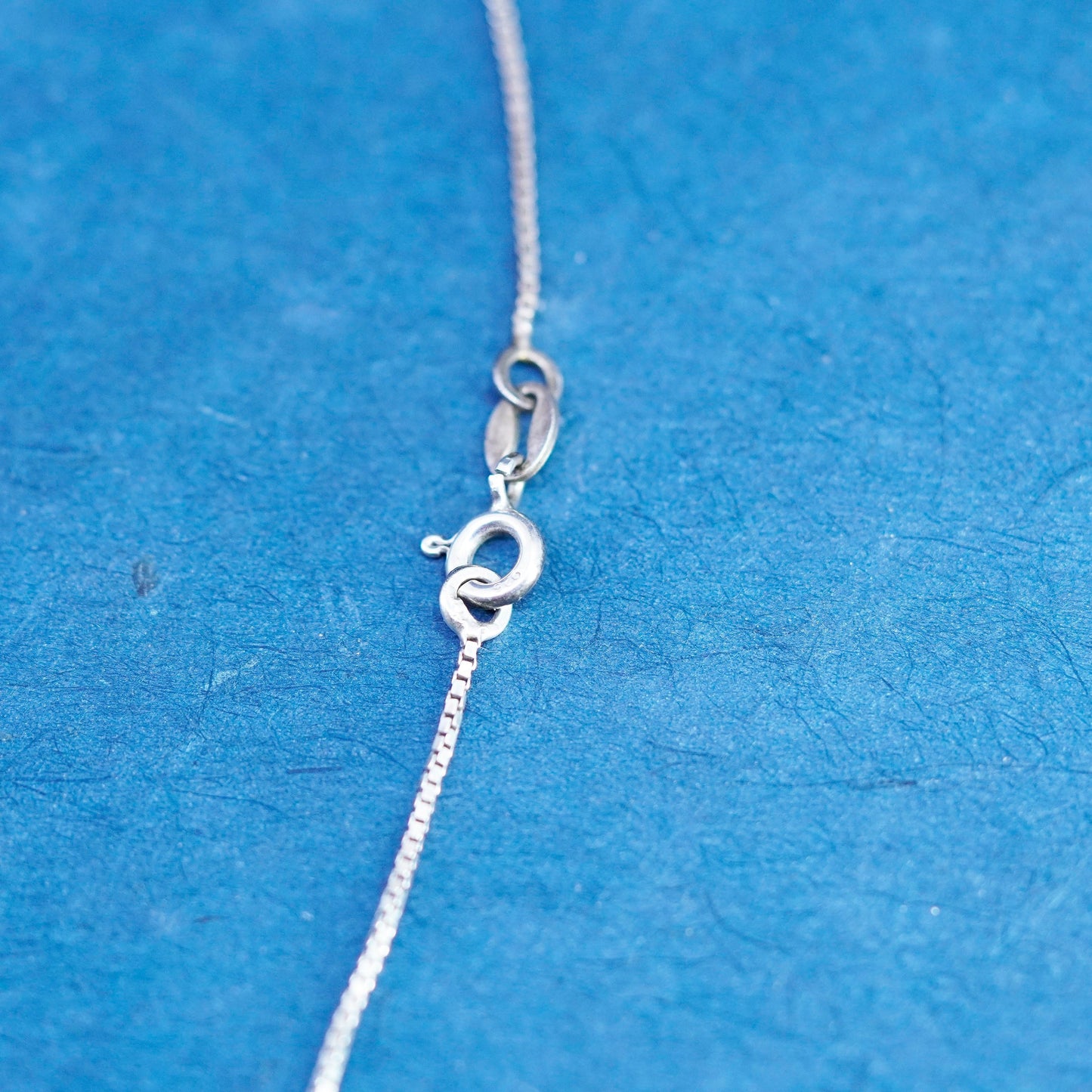19”, 1mm, vintage Sterling silver necklace, 925 box chain