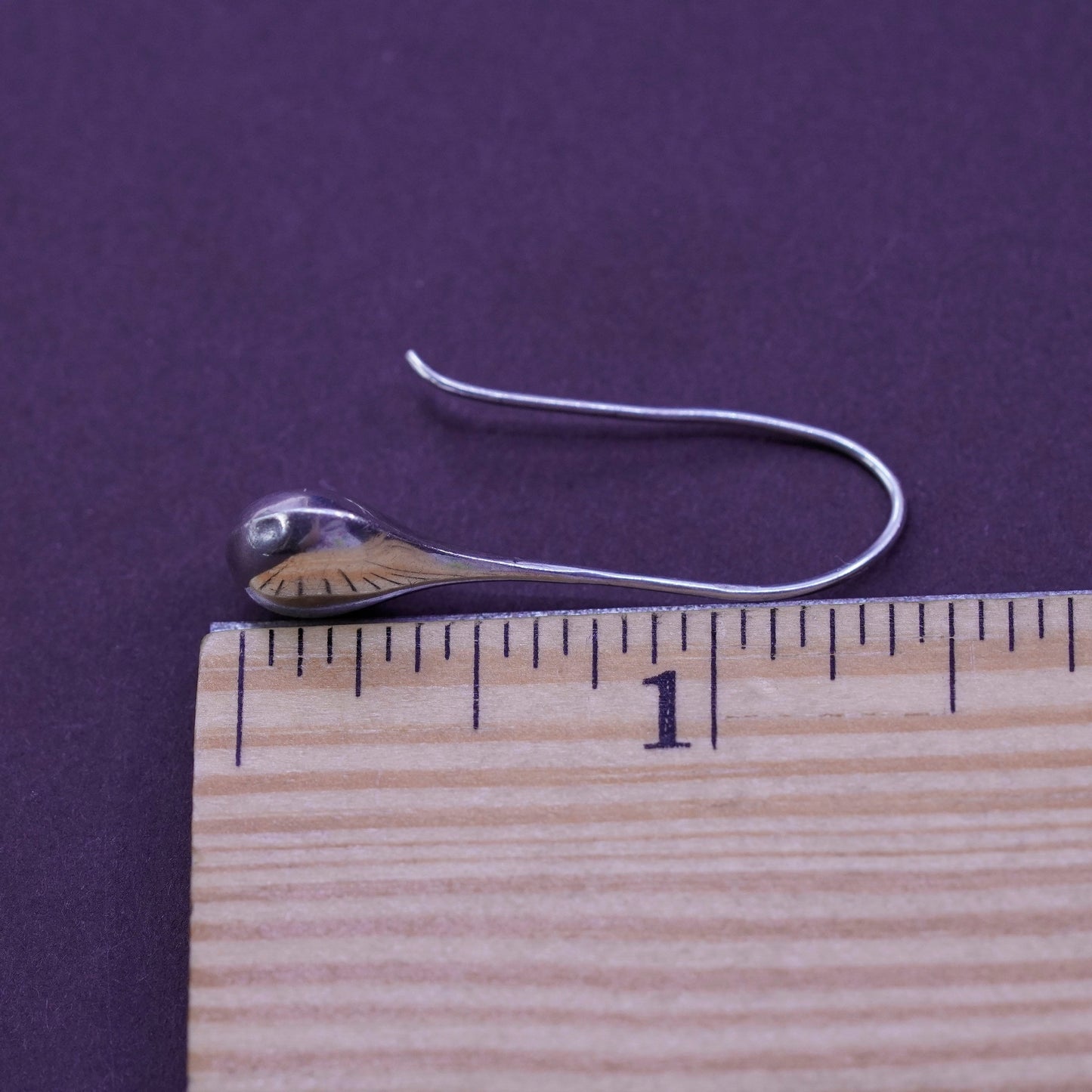 Vintage Sterling silver handmade earrings, Mexico 925 teardrop drops