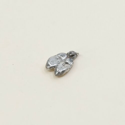 Vintage Sterling Silver Shoes Pendant, Solid 925 Silver Charm, Silver Tested