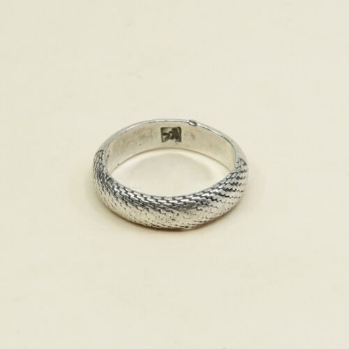Size 11, hopi Sterling Silver Handmade Ring 925 Band Embossed