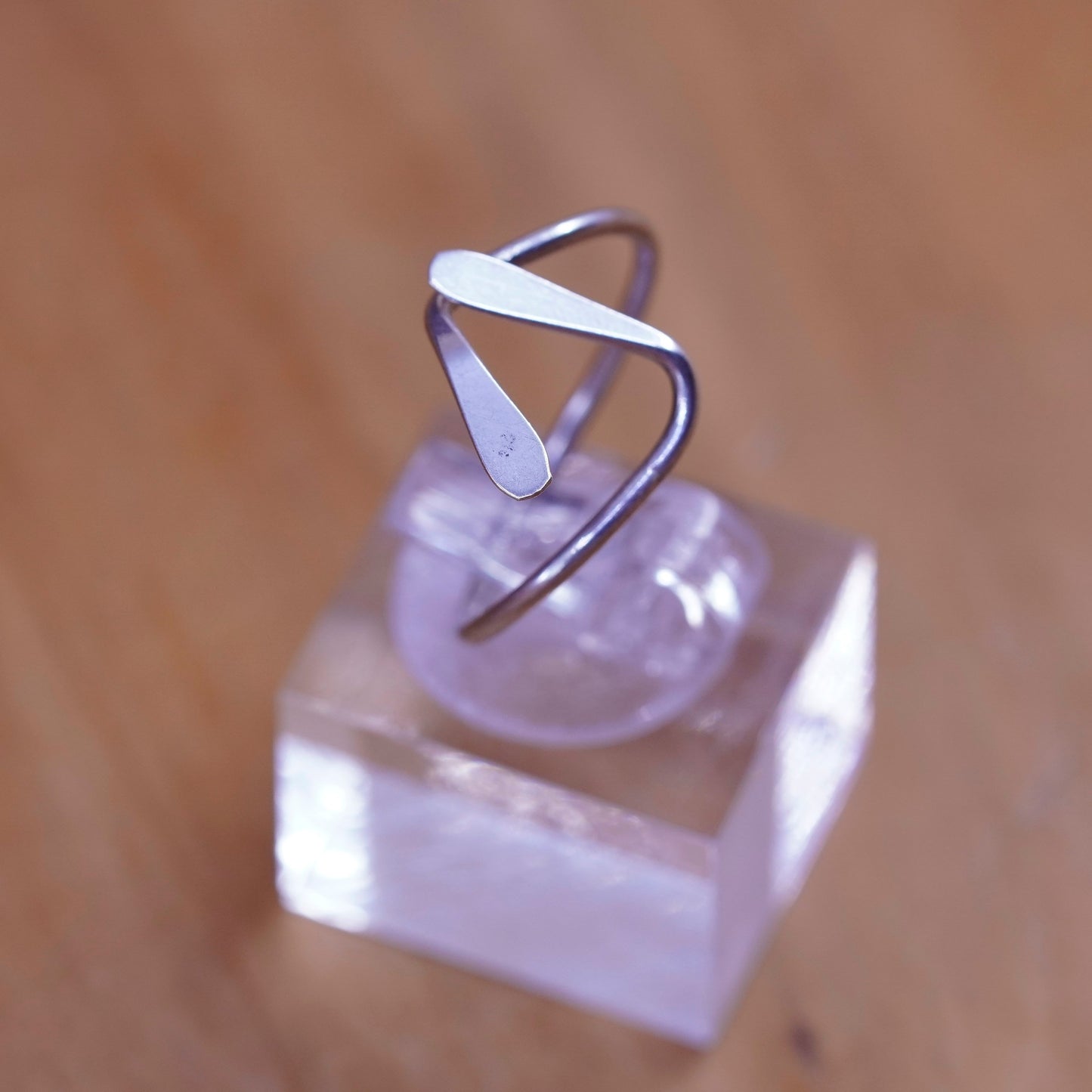 Size 5.75, vintage Sterling silver handmade ring, 925 wrap band