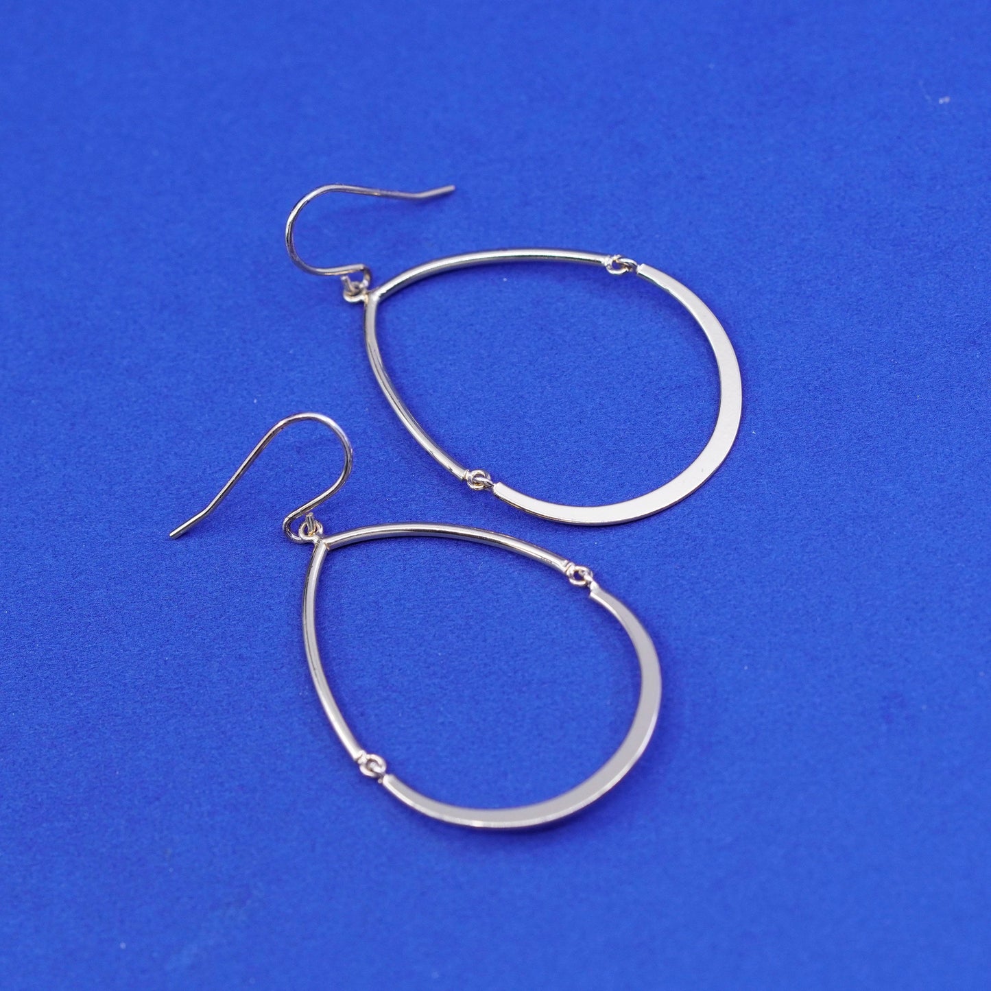 Vintage vermeil gold filled sterling silver earrings, 925 teardrop drops