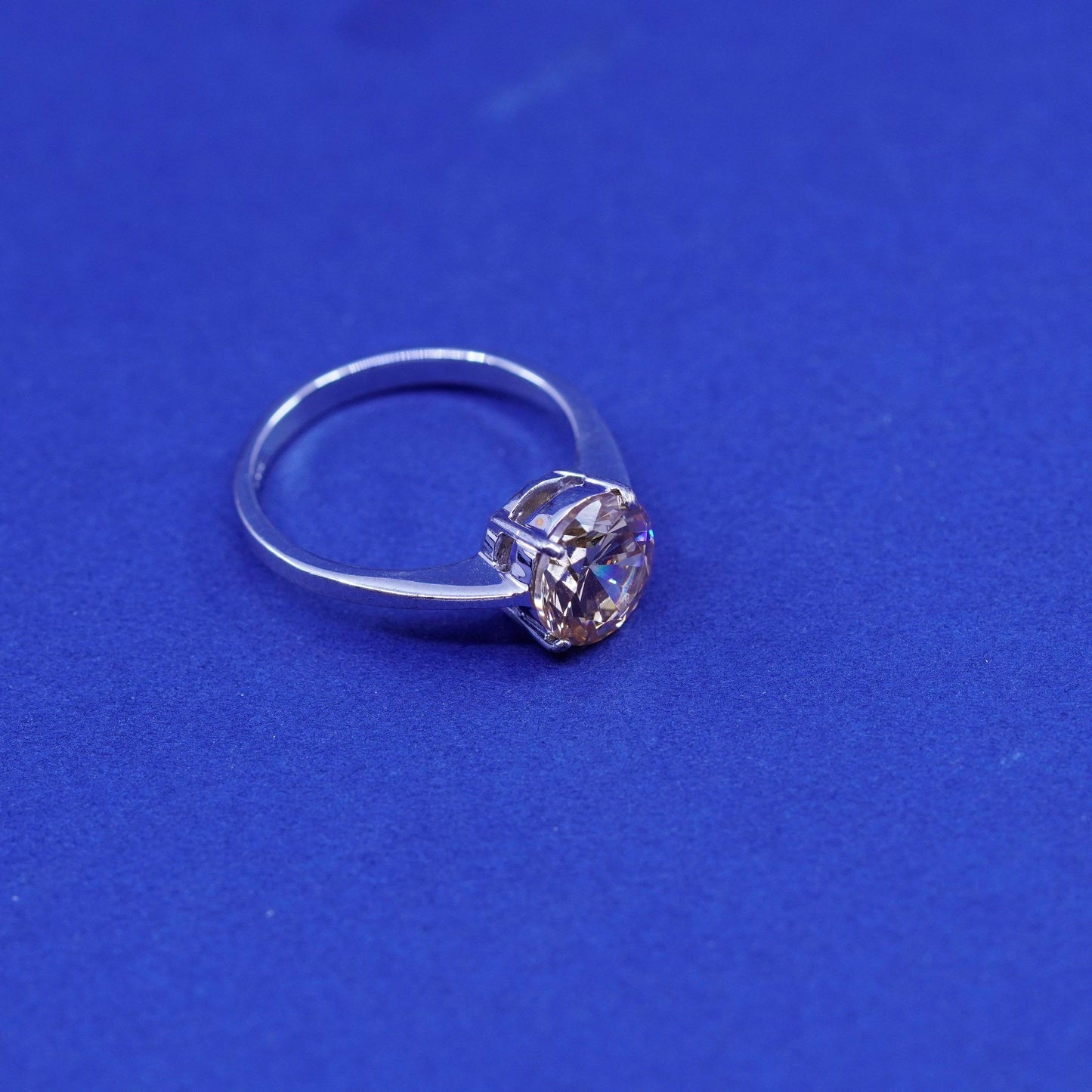 Size 6.25 vintage Sterling 925 silver ring with citrine