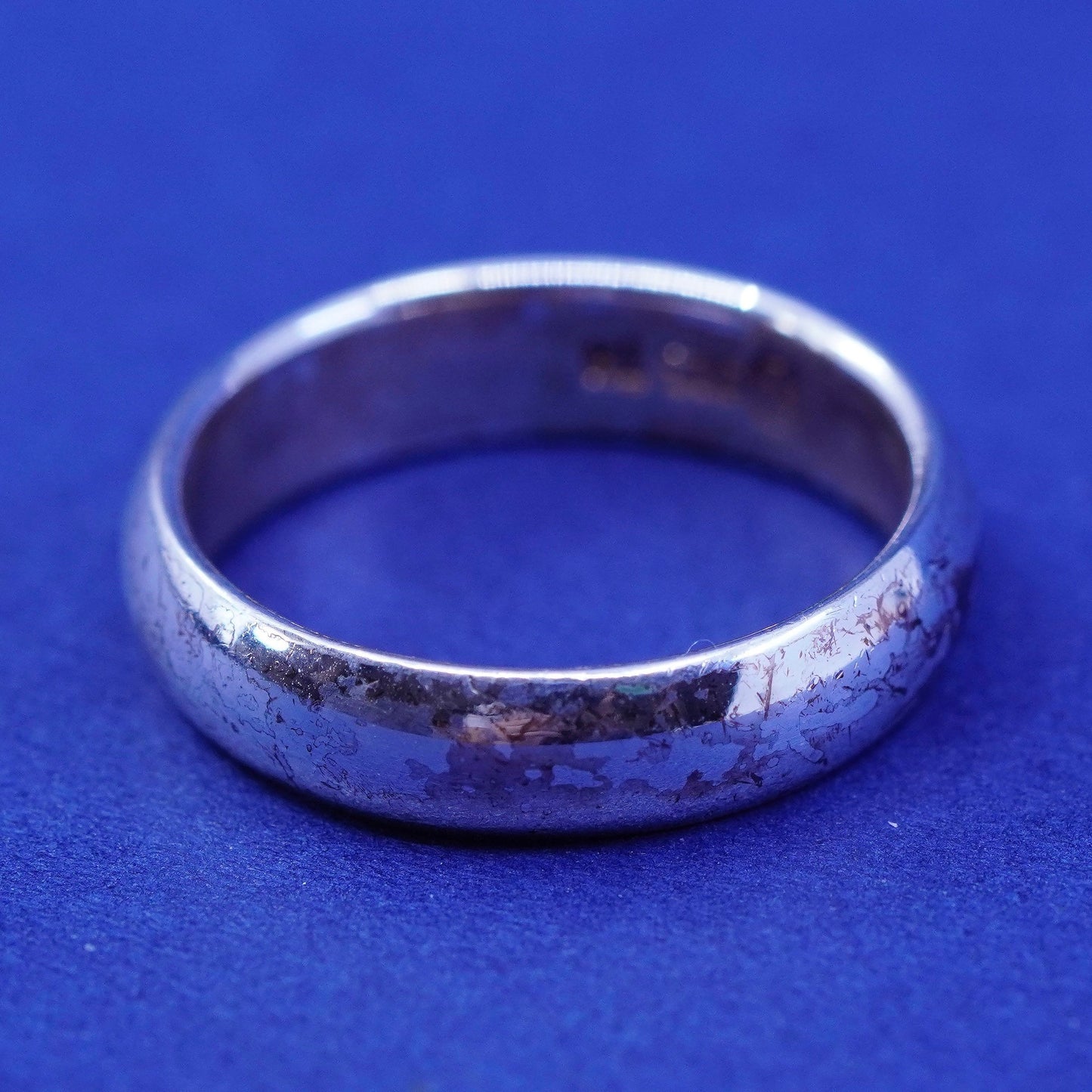 Size 7, vintage Sterling silver handmade ring, mexico 925 wedding band
