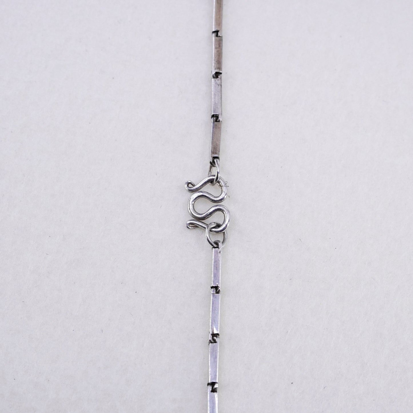 24” 3mm, vintage Sterling 925 silver bar chain necklace