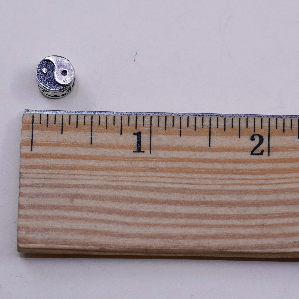 Vintage Sterling silver handmade pendant, 925 yin Yang charm