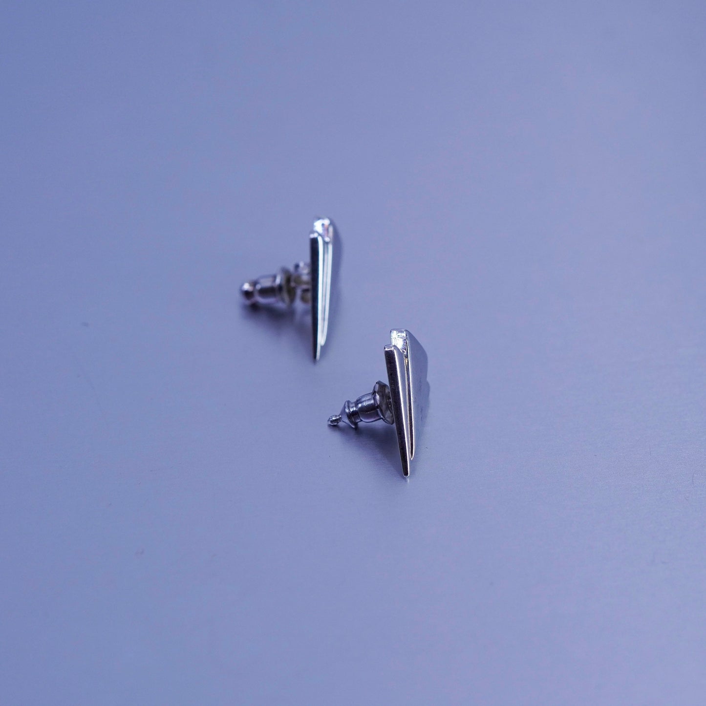 Vintage Sterling 925 silver handmade arrows earrings, studs