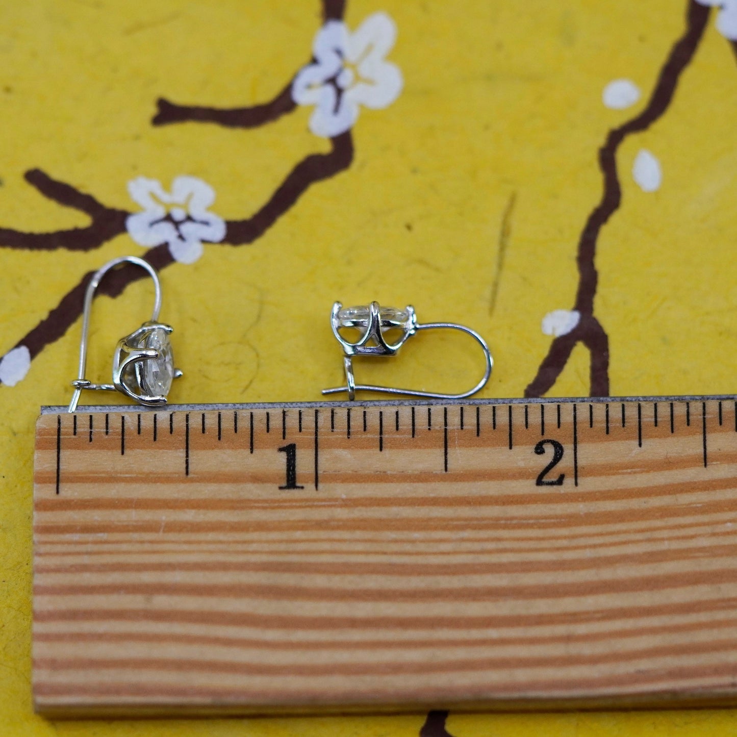 vintage Sterling 925 silver earrings with cz