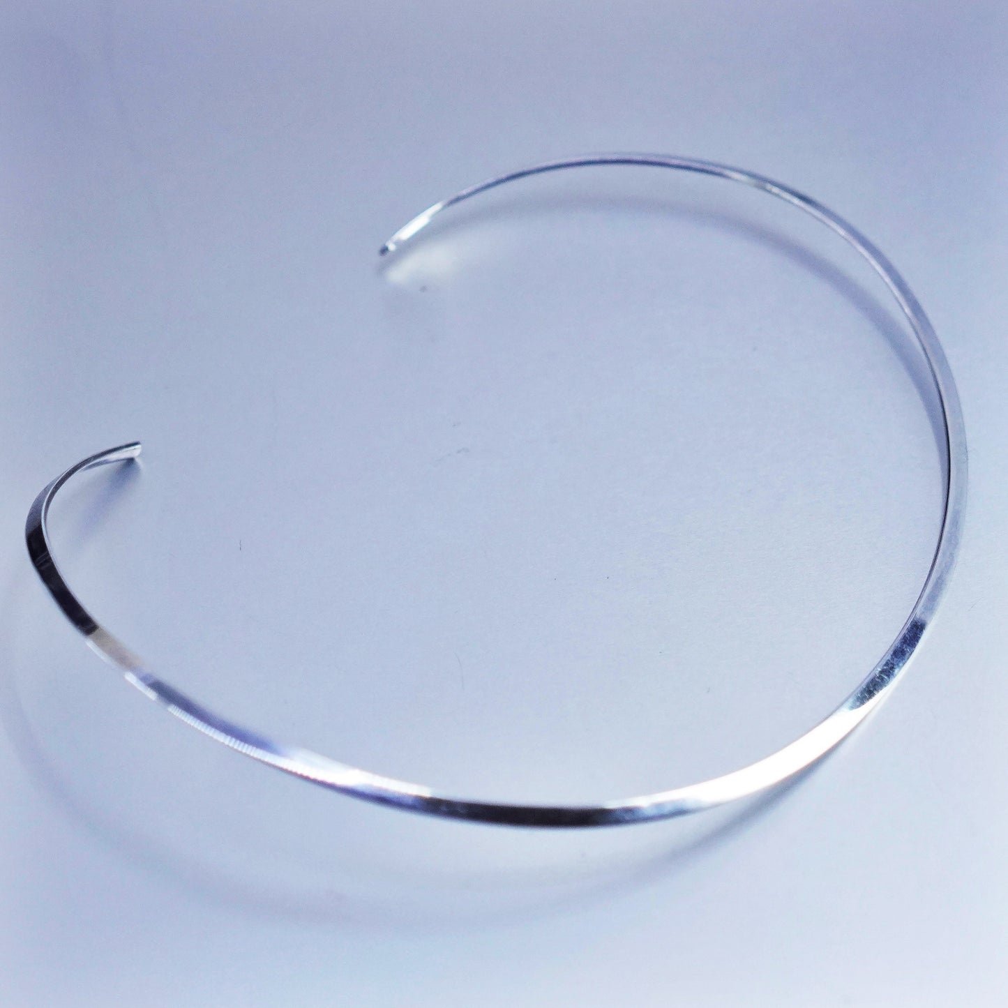 12”, vintage Sterling 925 silver handmade choker collar necklace