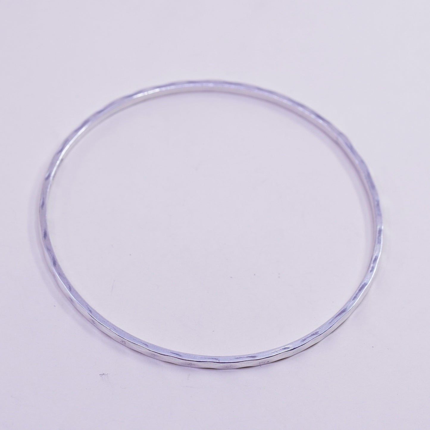 8”, vintage sterling 925 silver handmade stackable bracelet, bangle