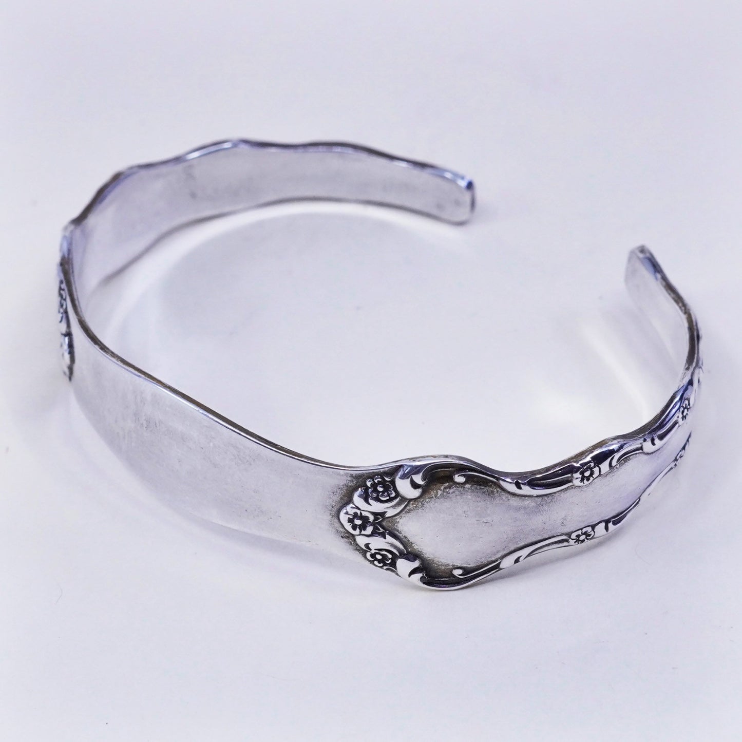 6.75”, Vintage Reed & Barton Sterling silver Handmade spoon bracelet, 925 cuff