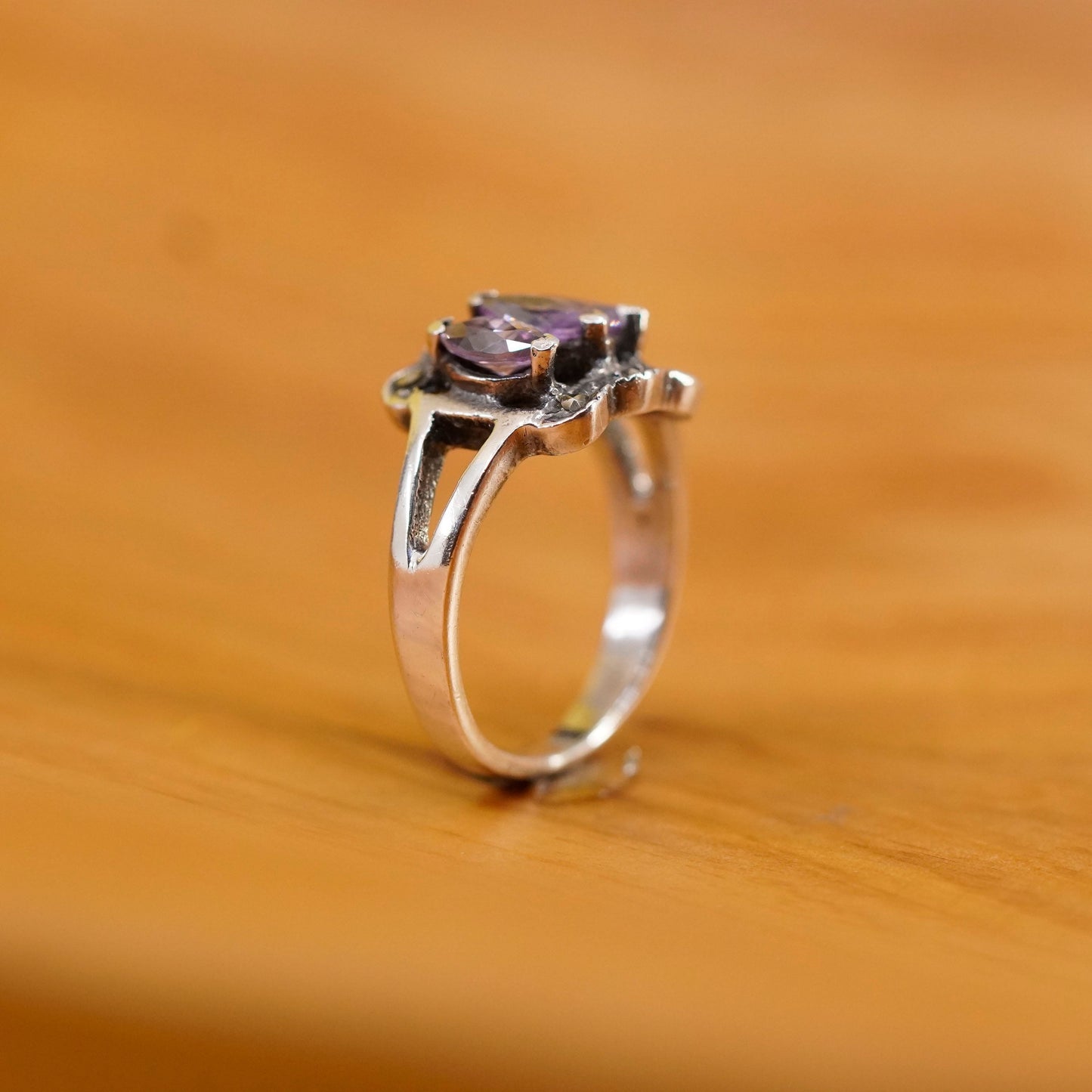 Size 5, vintage Sterling silver handmade ring, 925 snake band