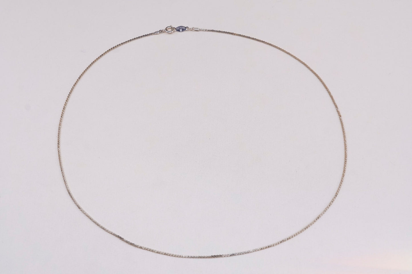 18”, 1.6mm, vintage Marvel 12K vermeil GF gold necklace, 925 S link chain,