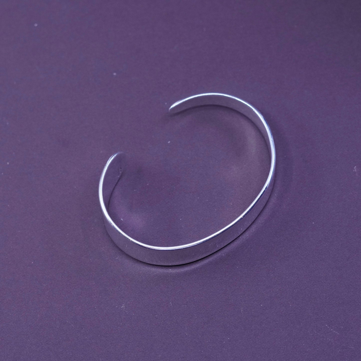 7.25”, Vintage Mexico Sterling silver handmade bracelet, 925 cuff
