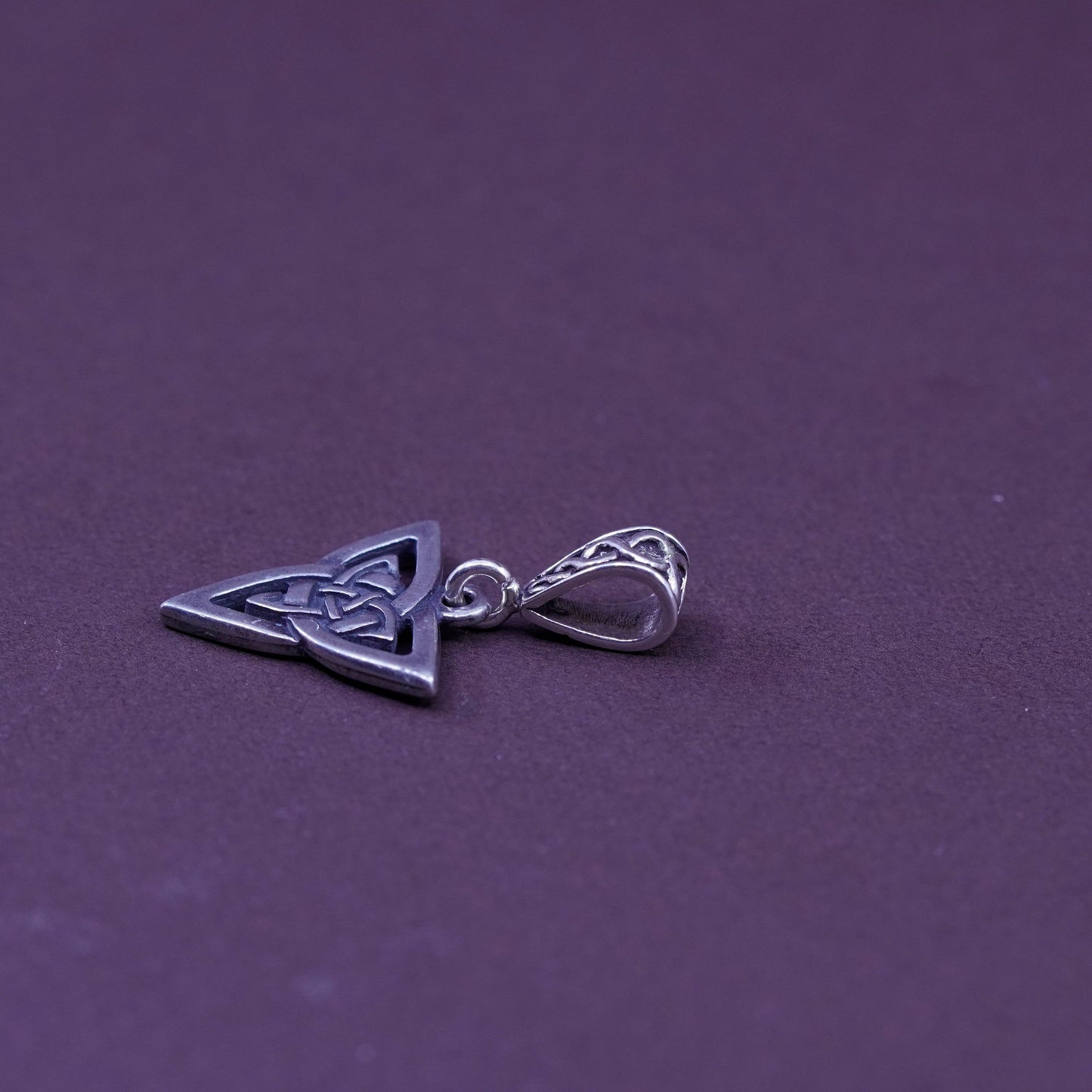 Vintage Sterling silver handmade pendant, 925 irish Celtic knot