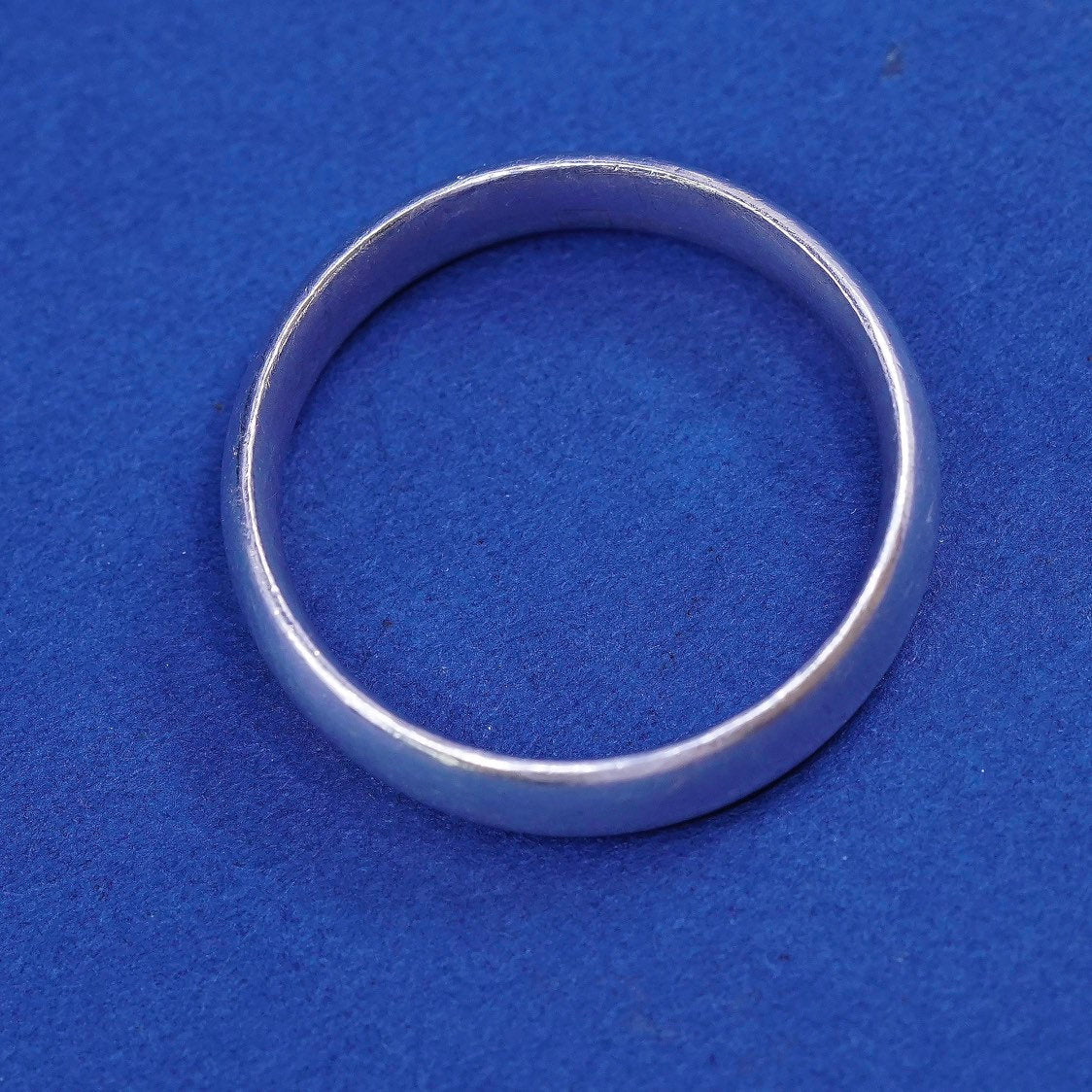 sz 10, vtg Sterling silver handmade ring, 925 wedding band