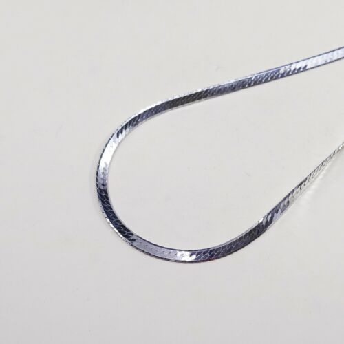 22” 6mm, Vtg Canada Made 925 Sterling Silver Herringbone Chain necklace